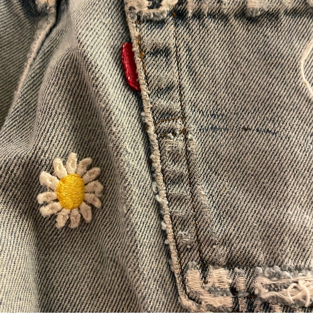 Vintage 90s Levis Grateful Dead Patchwork Hippie Festival Jeans - Picture 4 of 13